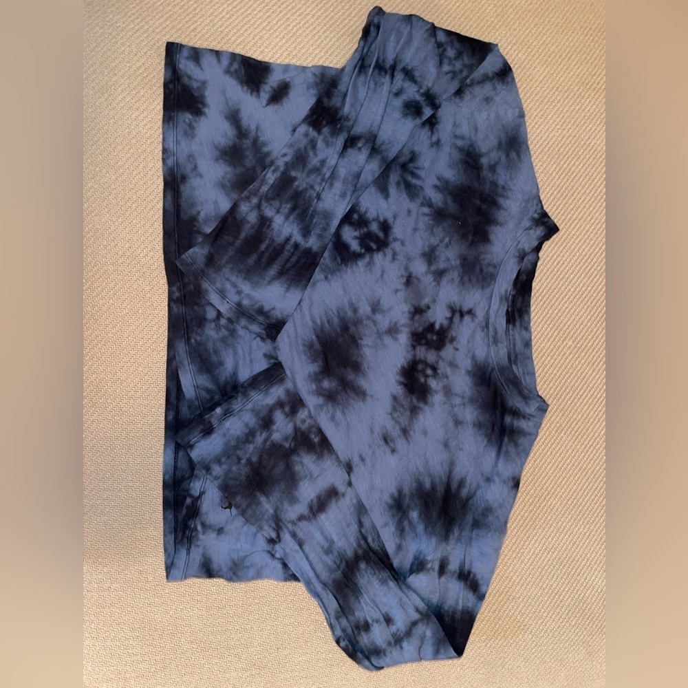 Pink/VS long sleeve tie dye crop top, baggy and airy fits XS-M